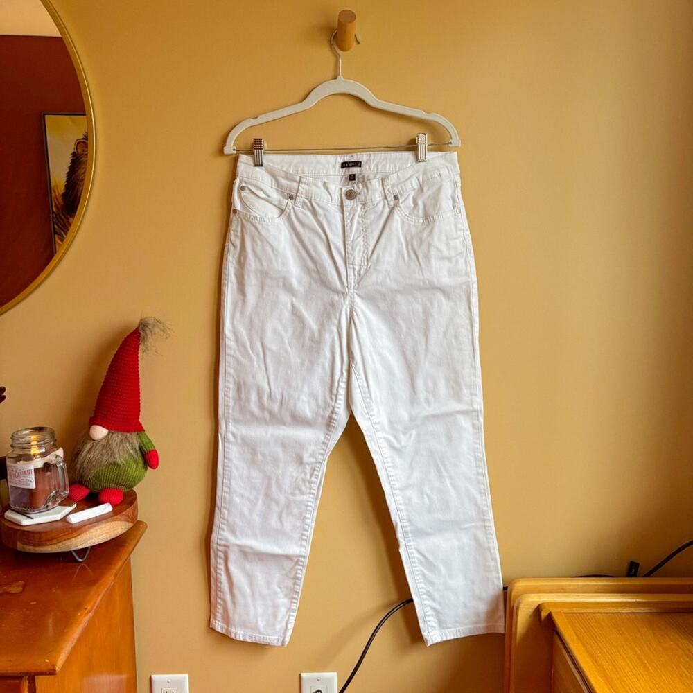 Hannah White Cropped Denim Jeans Size 12 Summer Casual